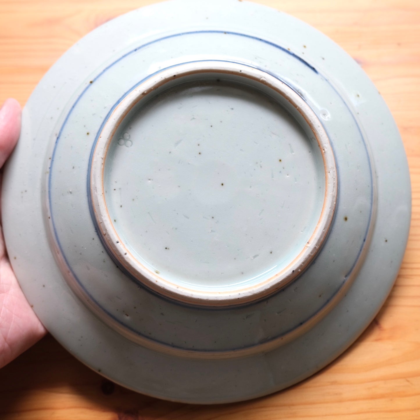 Kimano pottery - 7 sun plate - Sansai