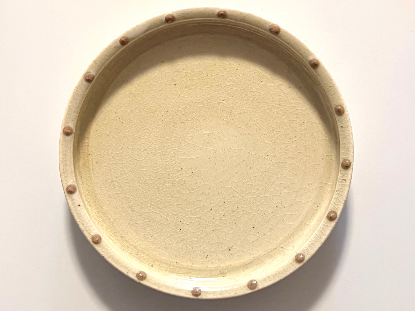 Kimano pottery - 7 sun plate - Sansai