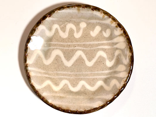 Kimano pottery - 7 sun plate - Sansai