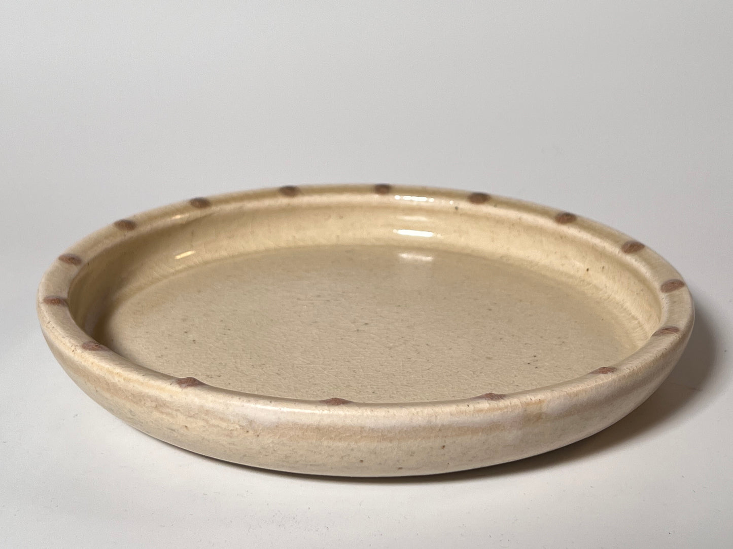 Kimano pottery - 7 sun plate - Sansai