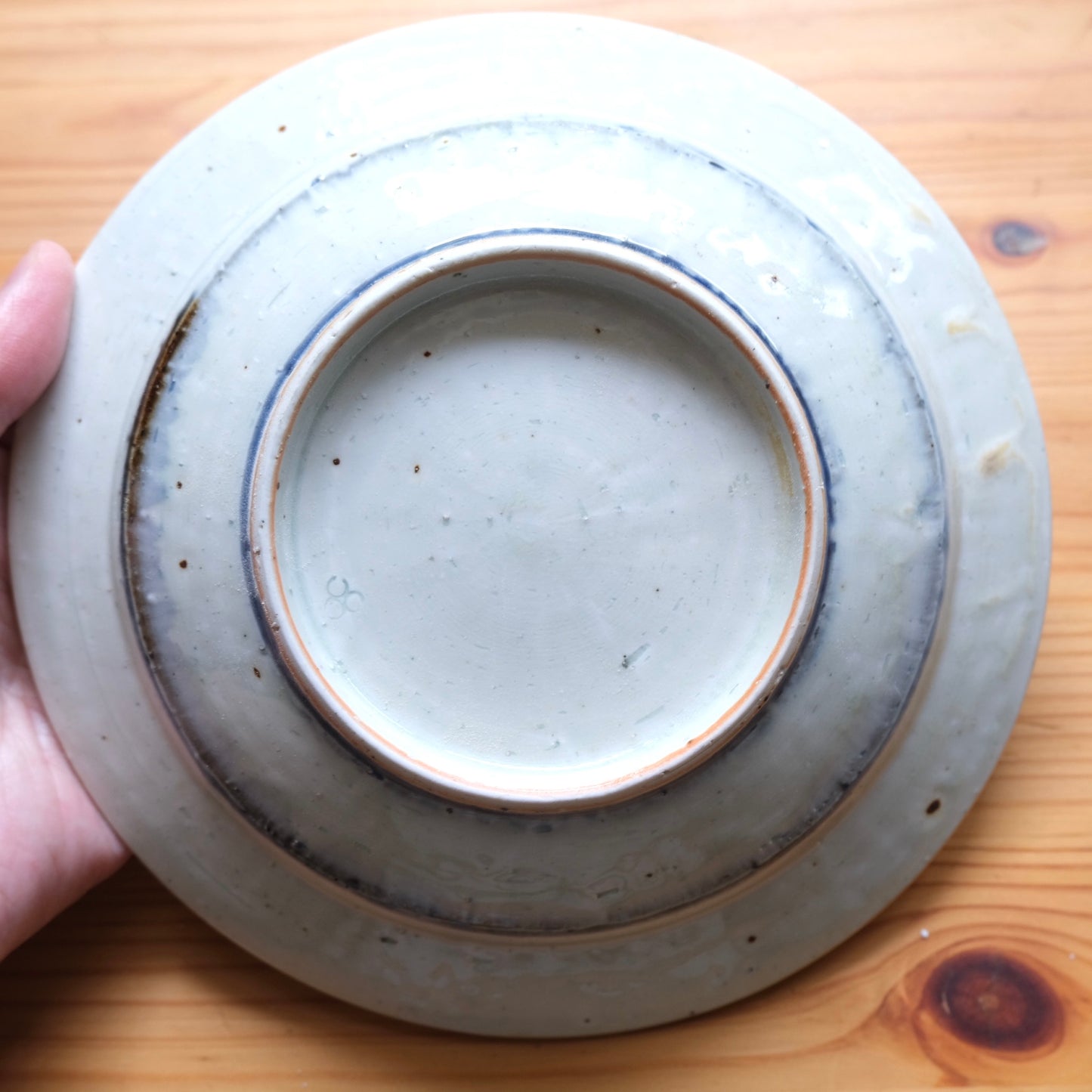 Kimano pottery - 7 sun plate - Sansai