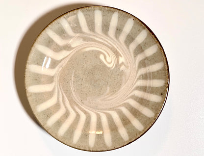 Kimano pottery - 7 sun plate - Sansai