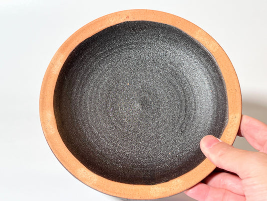 Kaori Sasaki (Noharaya) - 6-inch plate - black glaze